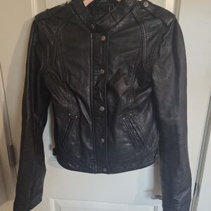 Women's Black Real Leather Jacket